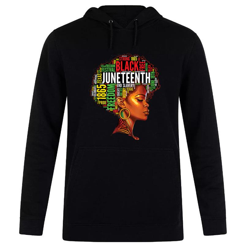 Black History Afro Queen Melanin Rd Art Juneteenth Hoodie