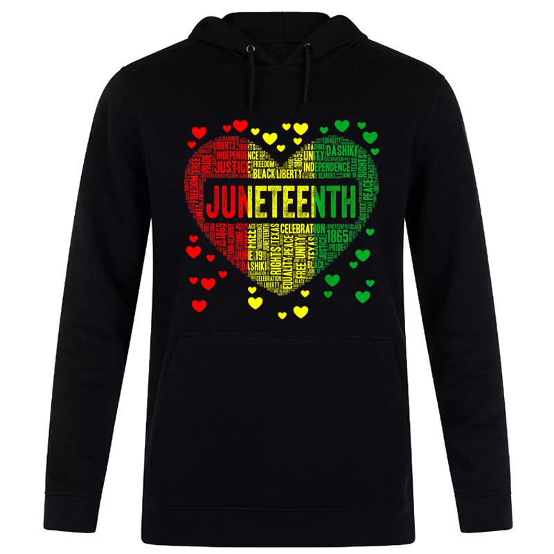 Black History Heart Juneteenth Melanin African American Hoodie