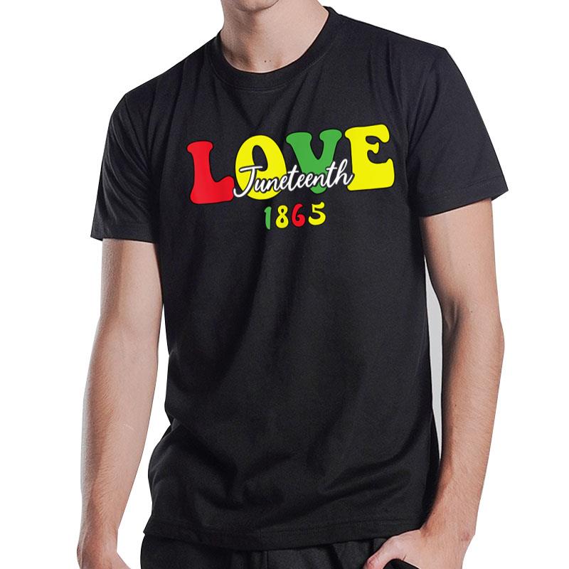 Black I Heart Love Juneteenth T-Shirt