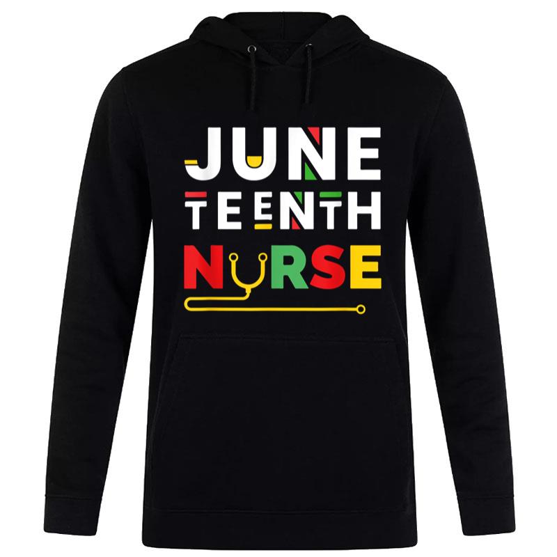 Black Man Nurse Afro 1865 Juneteenth Black History Month Hoodie