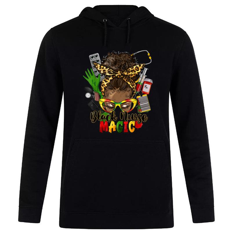 Black Nurse Afro Magic Melanin Black History Juneteenth Hoodie