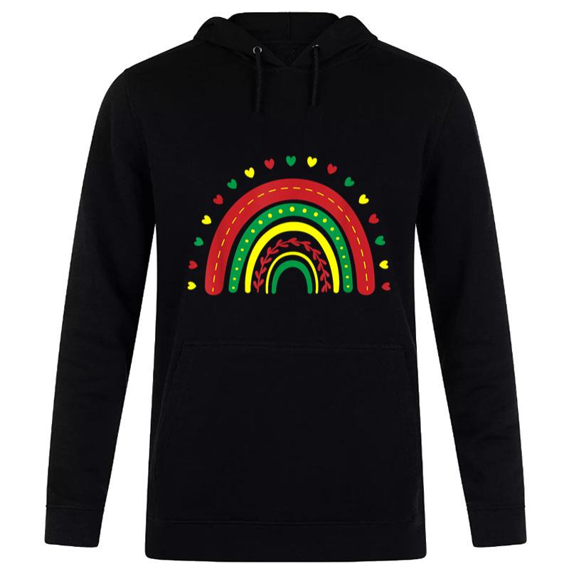 Boho Rainbow Juneteenth Black History African American Flag Hoodie