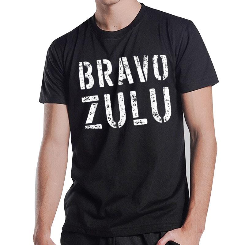 Bravo Zulu 'Well Done' Funny Naval Slang Us Maritime Jargon T-Shirt