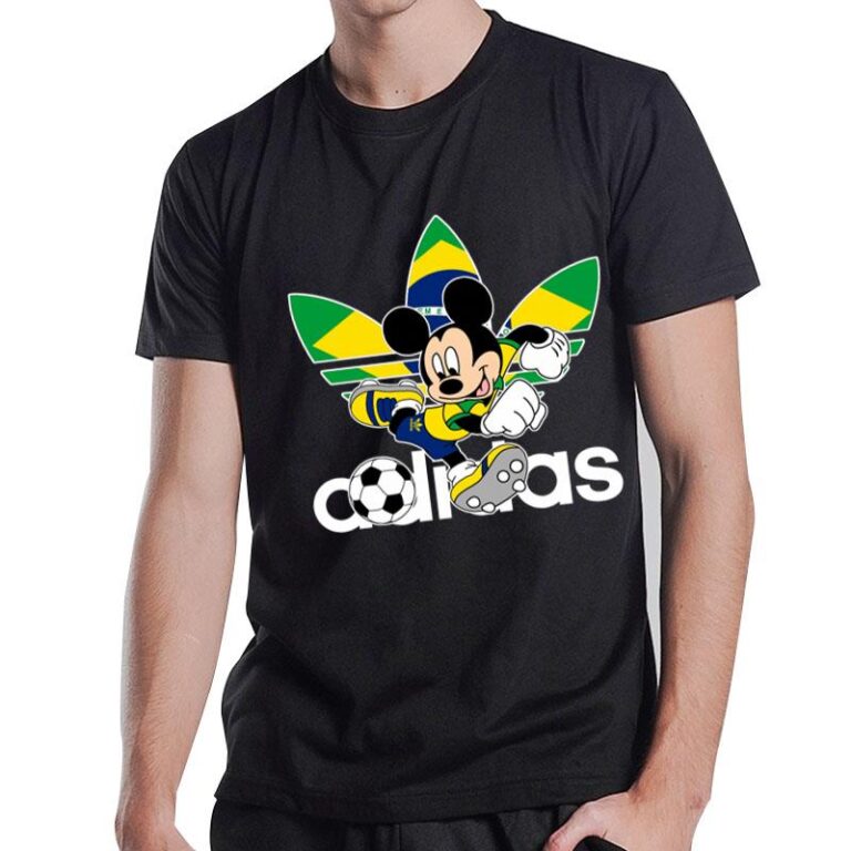 Brazil Football Mickey Mouse Adidas T-Shirt