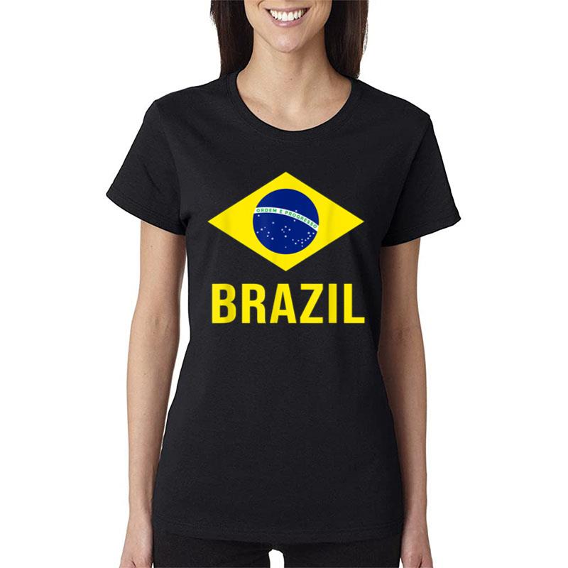 Brazil Soccer Football Brazilian Flag Women T-Shirt