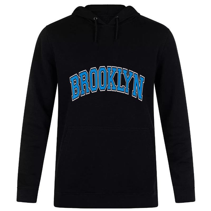 Brooklyn Varsity Style Blue Text Women T-Shirt