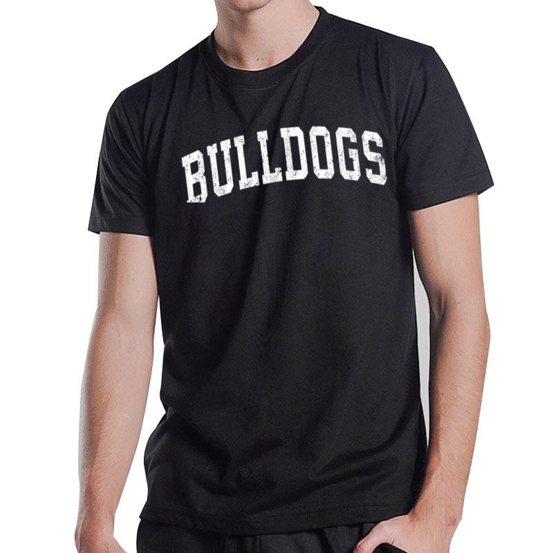 Bulldogs Mascot Vintage Athletic Sports Name Design T-Shirt