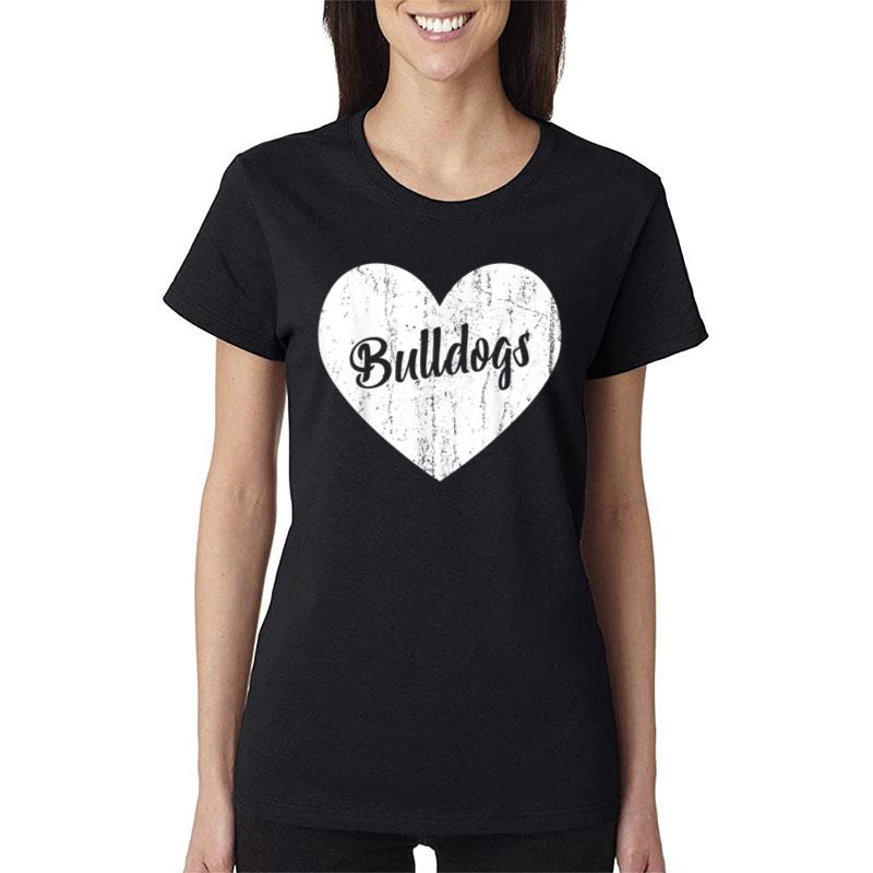 Bulldogs School Sports Fan Team Spirit Mascot He Gift Women T-Shirt