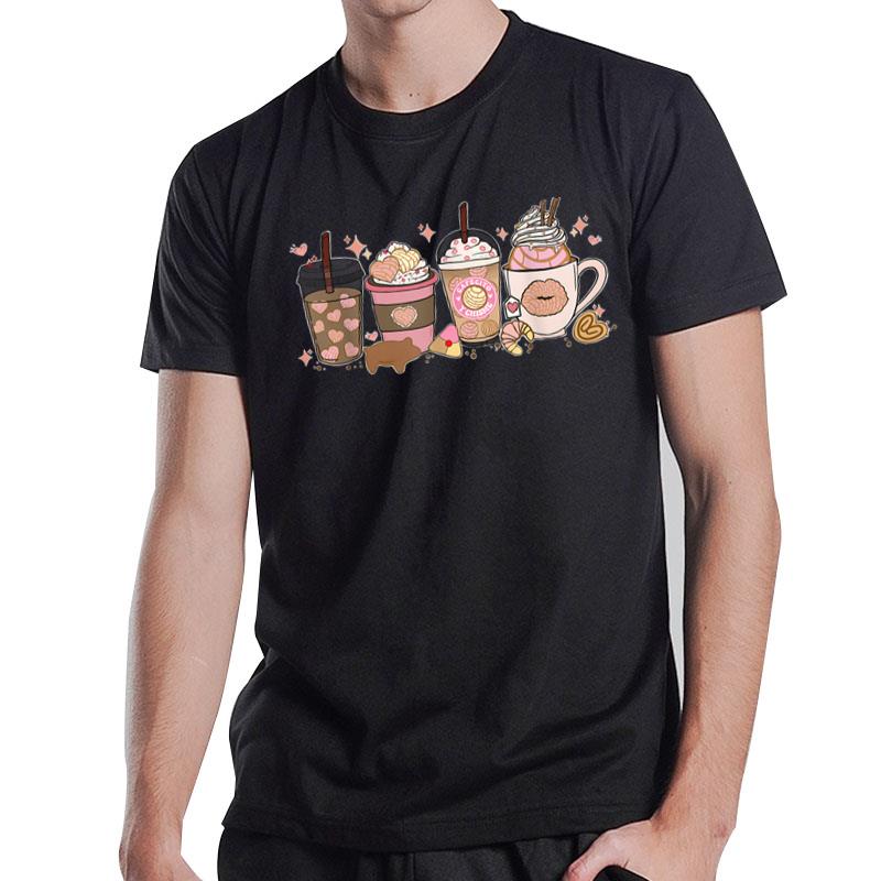 Cafecito And Chisme Pan Dulce Maxican Concha T-Shirt