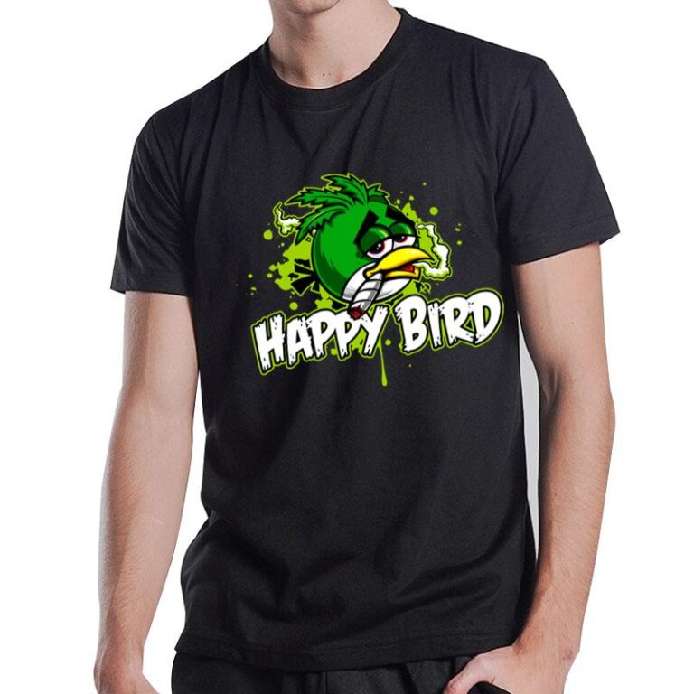 Canabis Weed Happybird Angry Birds T-Shirt