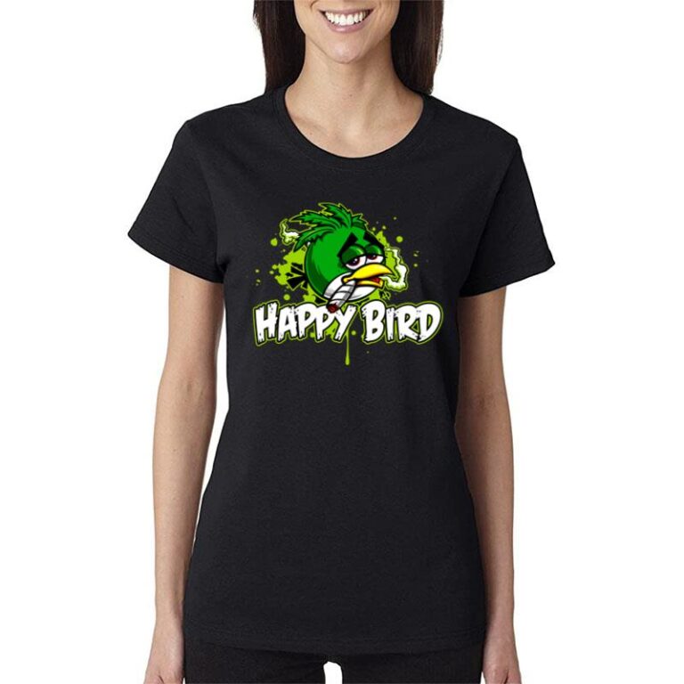 Canabis Weed Happybird Angry Birds Women T-Shirt