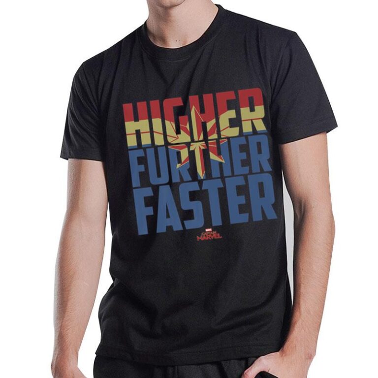 Captain Marvel Higher Further Faster T-Shirt