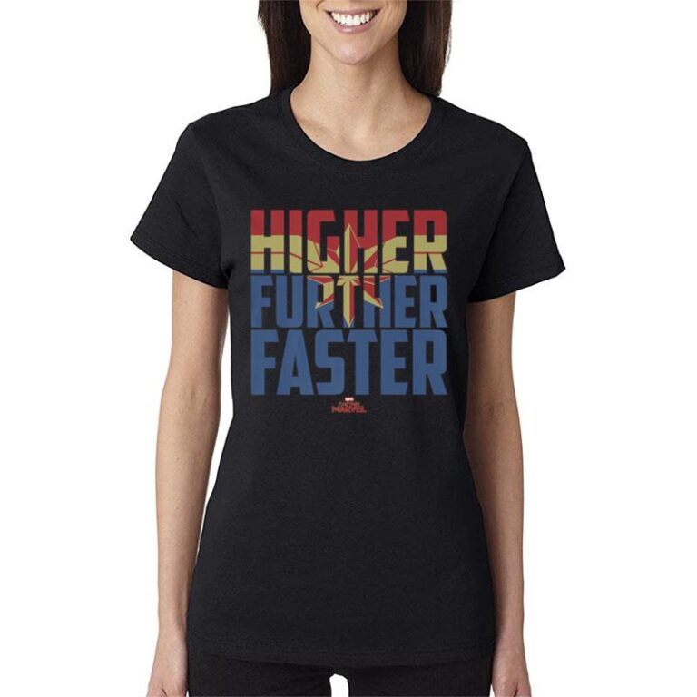 Captain Marvel Higher Further Faster Women T-Shirt