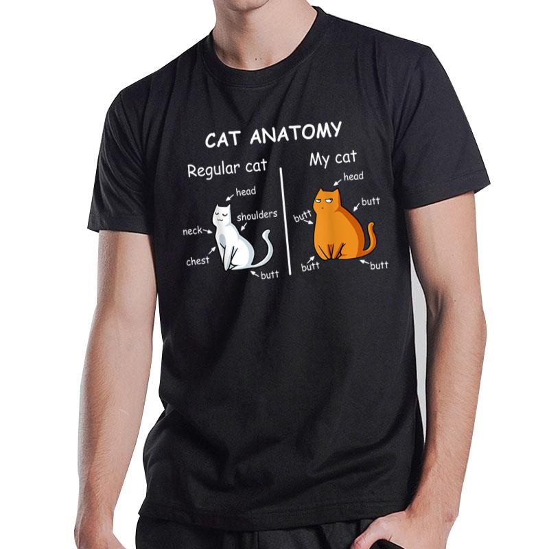 Cat Anatomy Kittlen Lover Funny Science Teacher T-Shirt