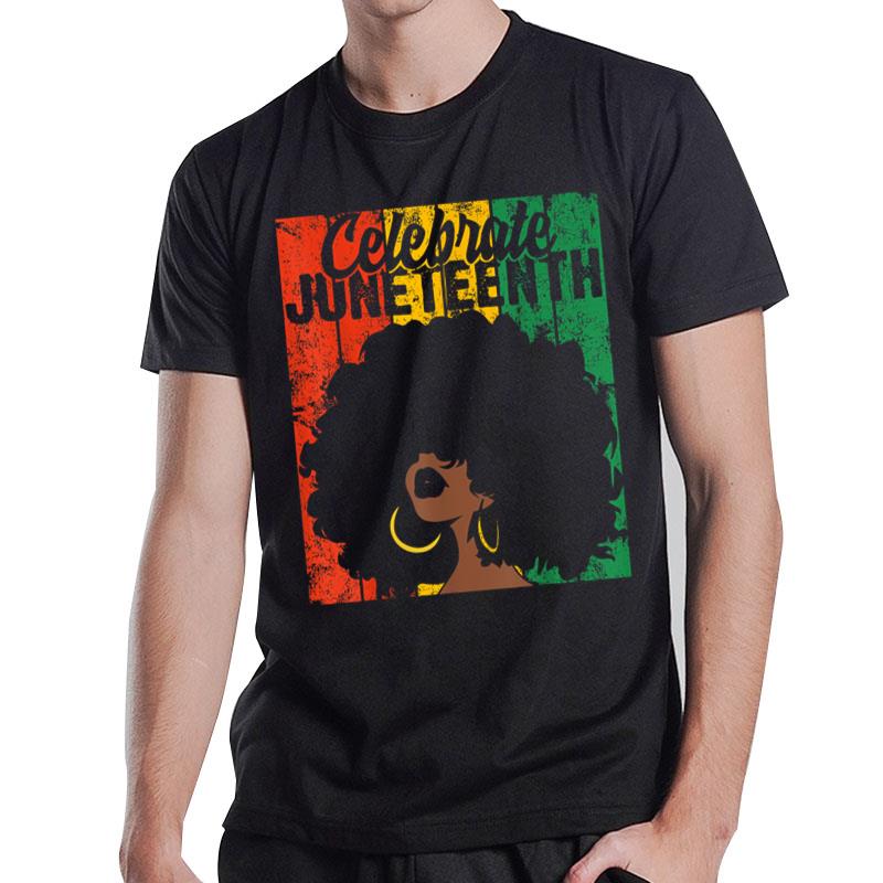 Celebrate Juneteenth Retro African Colors S T-Shirt