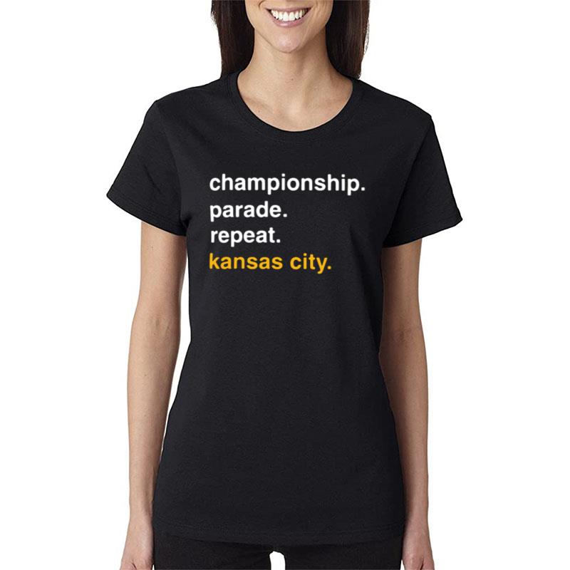 Championship Parade Repeat Kansas City Women T-Shirt