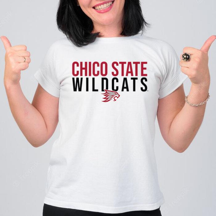 Chico State Wildcats Stacked Women T-Shirt