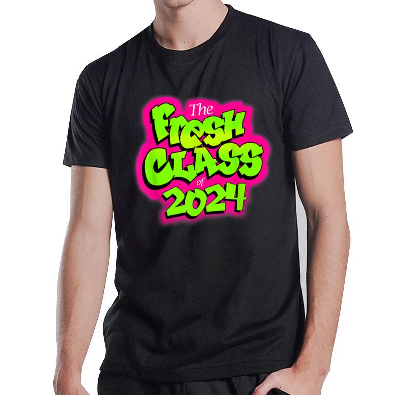 Class of 2024 Senior Fresh 90s Retro TV Style Graduation T-Shirt