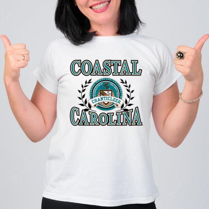 Coastal Carolina Chanticleers Laurels Logo Women T-Shirt