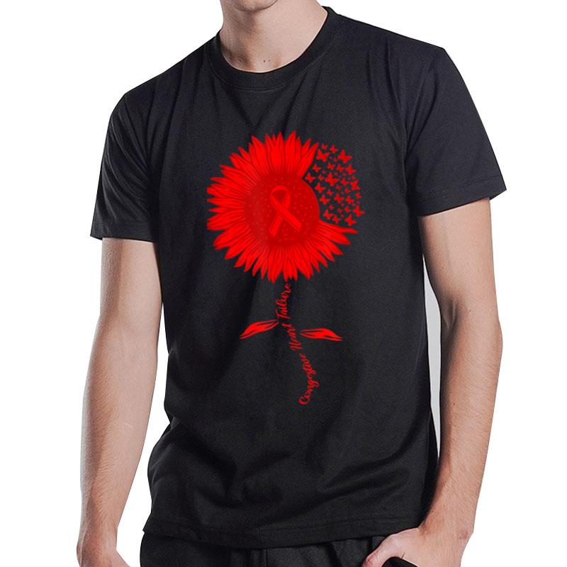 Congestive Heart Failure Warrior Sunflower Heart Disease T-Shirt