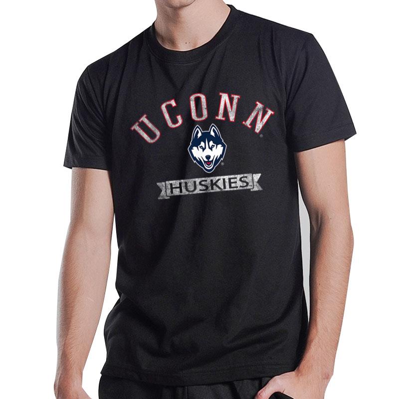 Connecticut Huskies Distressed Banner Navy T-Shirt