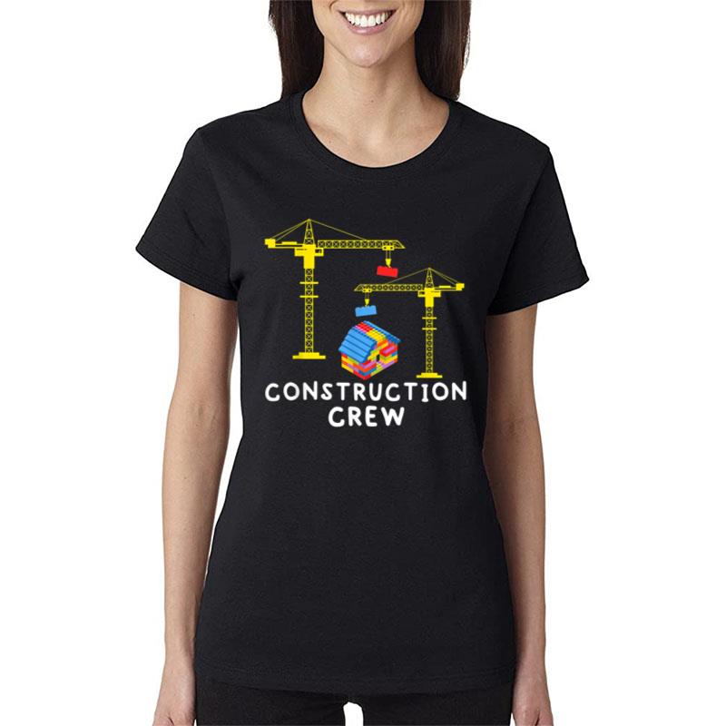 Construction Crew Bricklayer Building Blocks Master Builder Women T-Shirt