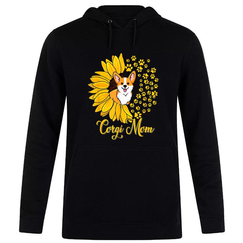 Corgi Mom Cute Corgi Dog Sunflower Happy Mother's Day Women T-Shirt