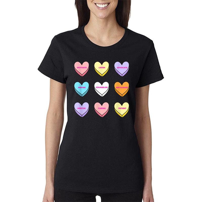 Counselors Hearts Valentine Women T-Shirt