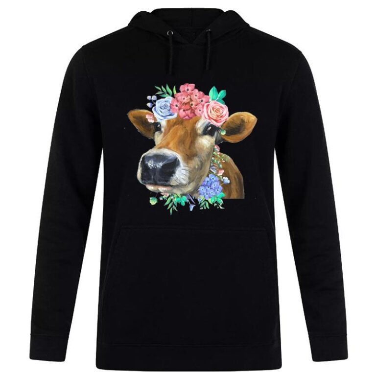 Cow Heifer Flower Hoodie