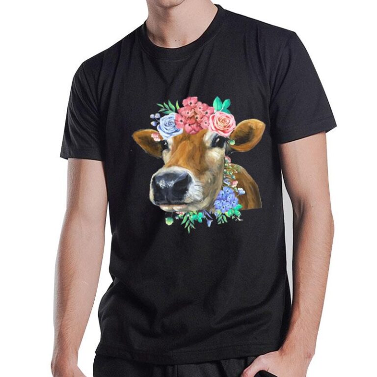 Cow Heifer Flower T-Shirt