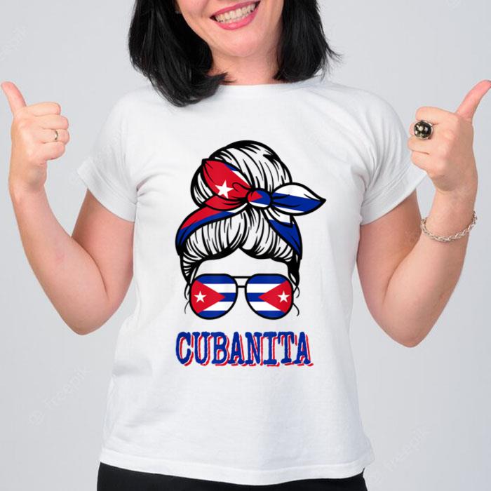 Cubanita Cuba  For Women Cuban Flag For Girls Women T-Shirt