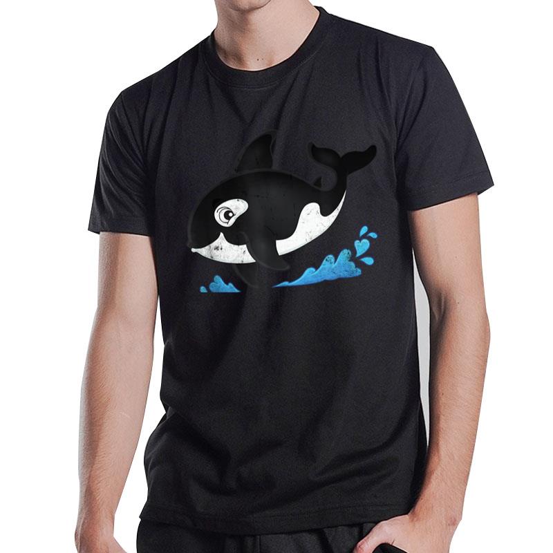 Cute Dolphin Whales Ocean Orca Whale Design Orcas T-Shirt