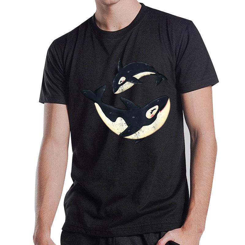 Cute Orcas Design Funny Sea Animal Whale Orca T-Shirt