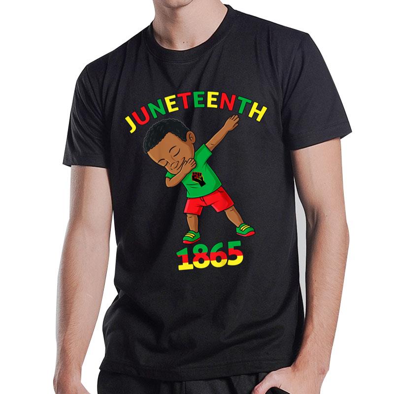 Dabbing Black King Juneteenth 1865 Brown Skin Dab T-Shirt