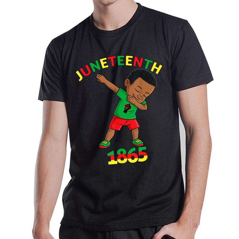 Dabbing Black King Juneteenth Melanin Brown Skin Dab T-Shirt