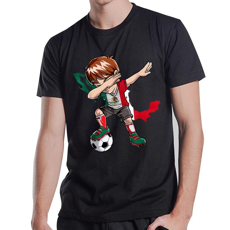 Dabbing Boy Mexico Soccer Mexico Jersey Football Boys Kids T-Shirt