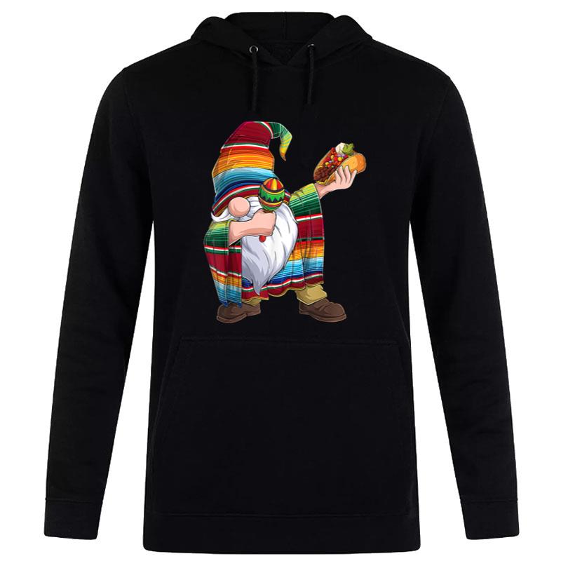 Dabbing Gnome Cinco De Mayo Taco Poncho Serape Mexican Boys Women T-Shirt