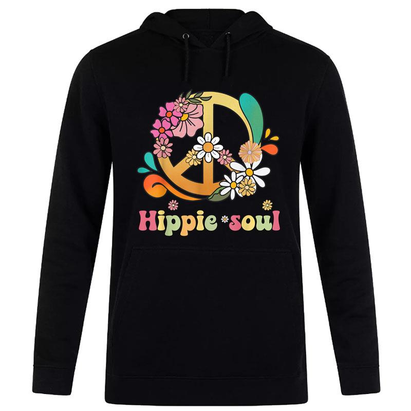 Daisy Peace Sign Hippie Soul T Flower Lovers Gifts Women T-Shirt