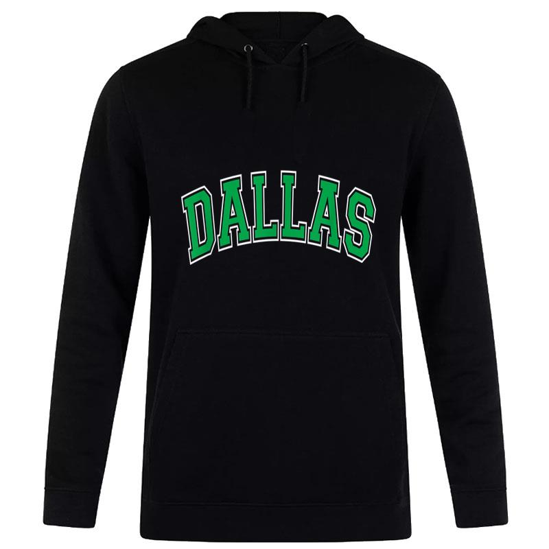 Dallas Varsity Style Green Text Women T-Shirt