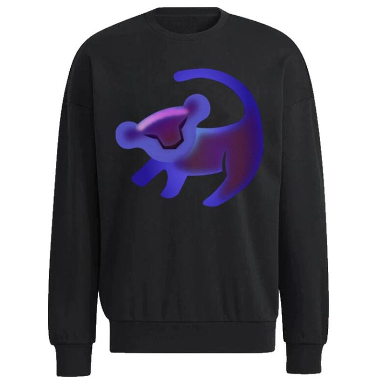 Disney Lion King Simba Cave Painting Blue Hue Sweatshirt