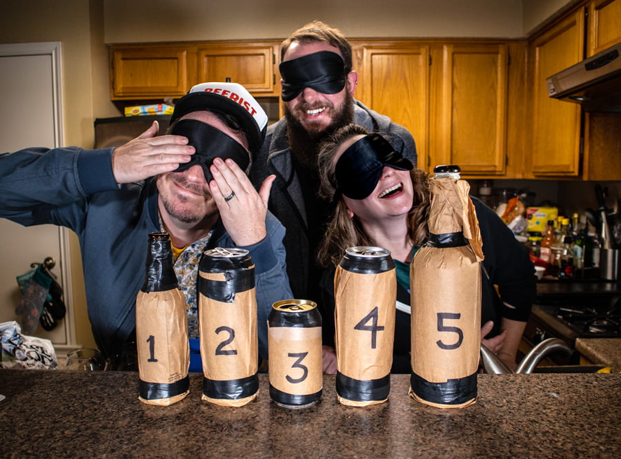 Do a blindfolded beer taste test