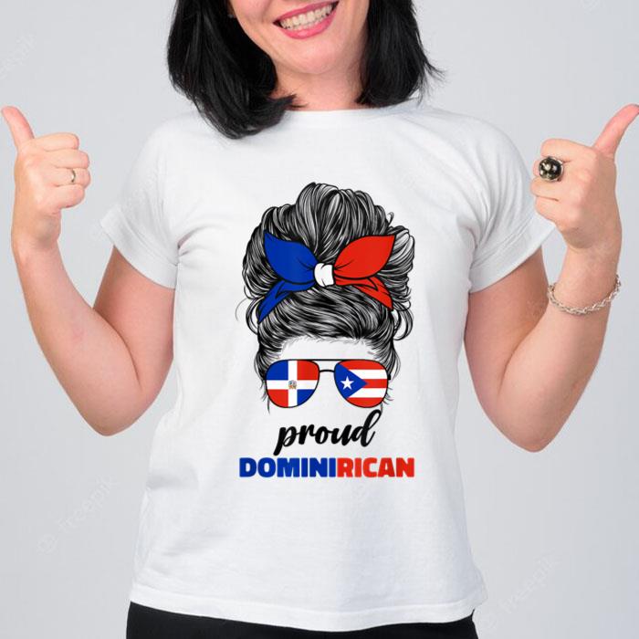 DominiRican Gril Women Dominican And Puerto Rican Rico Flag Women T-Shirt