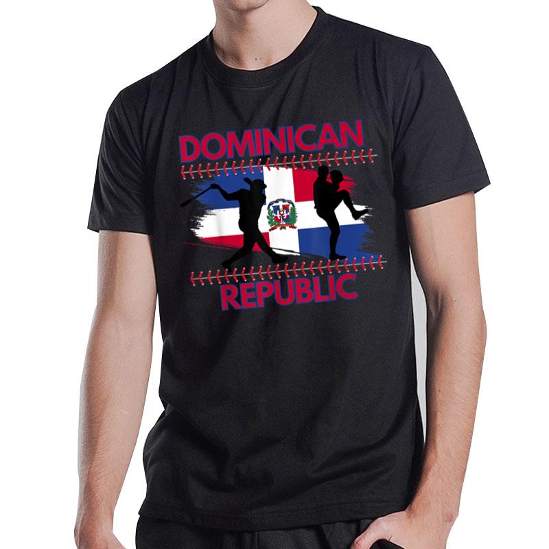 Dominican Republic Baseball Dominican Flag Men Women Kids T-Shirt