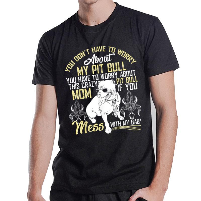 Don't Mess With My Pitbull Baby Pitbull Mom T-Shirt