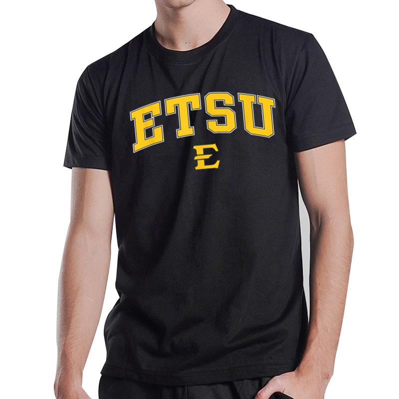 East Tennessee State Buccaneers Arch Over Navy T-Shirt