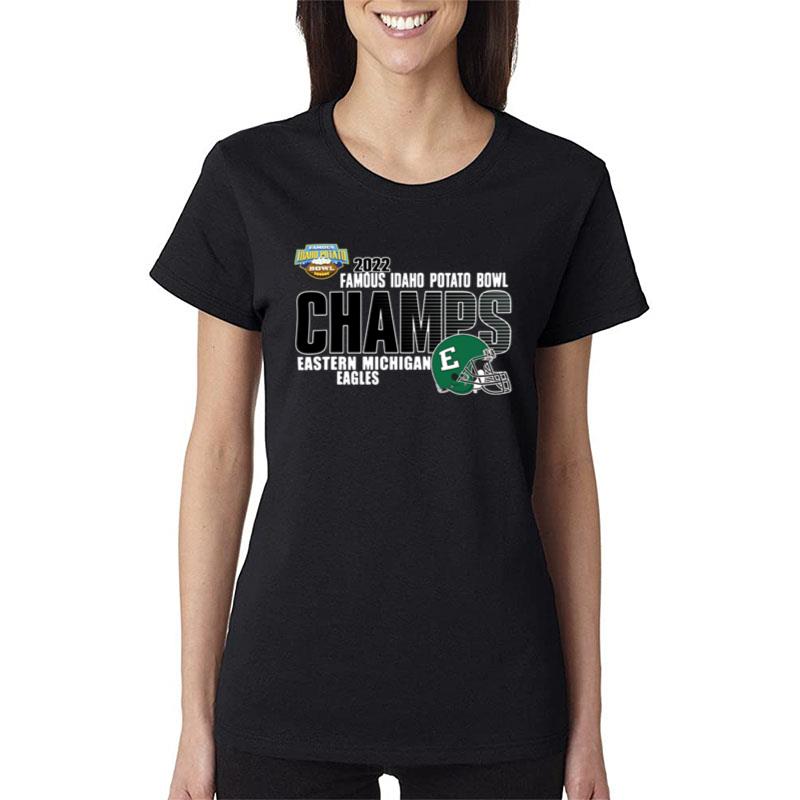 Eastern Michigan University Ncaa 2022 Potato Bowl Champions Women T-Shirt