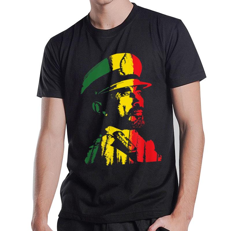 Emperor Haile Selassie Art Ethiopia Ras Tafari Reggae Rasta T-Shirt