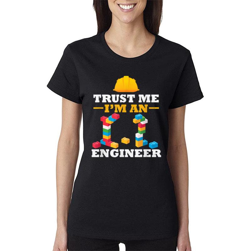 Engineer Master Builder Construction Building Bricks Blocks Women T-Shirt