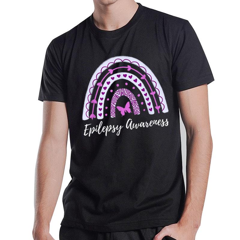 Epilepsy Awareness Boho Rainbow T-Shirt