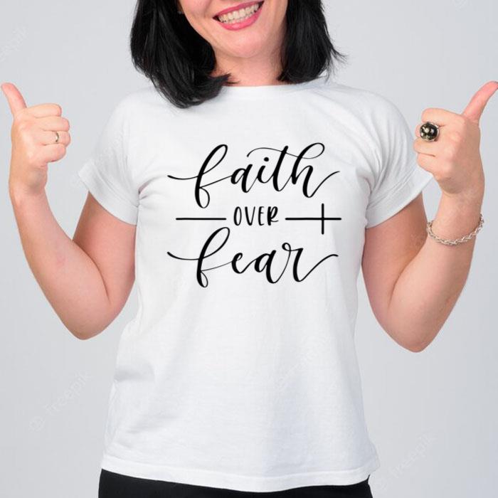 Faith Over Fear Y'all Need Jesus Christ Christian Men Women Women T-Shirt